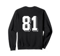 Number 81 Backside 80S 90S Team Sweatshirt - Aesthetic Graphic Men Women - T-Shirt, Sweatshirt, Hoodie