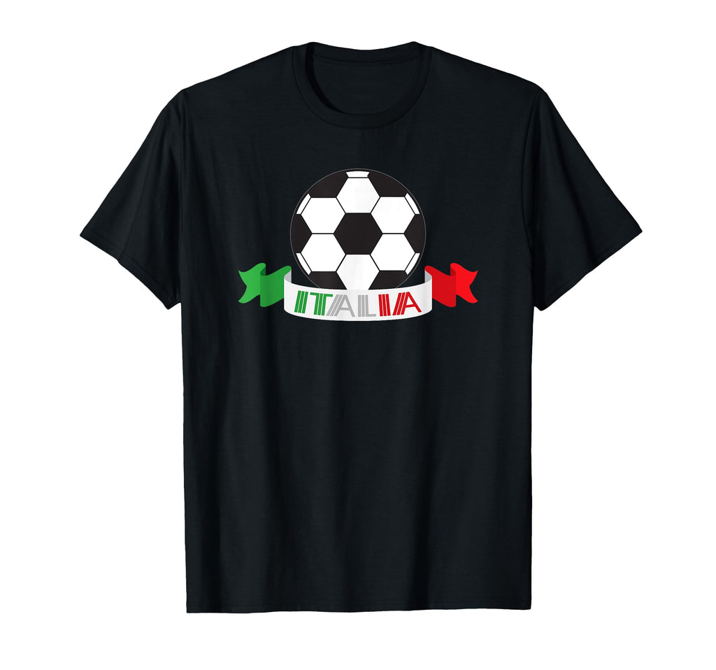 Italy Football Italian Flag Soccer Ball T-Shirt - Graphic Print for Adults - T-Shirt, Sweatshirt, Hoodie