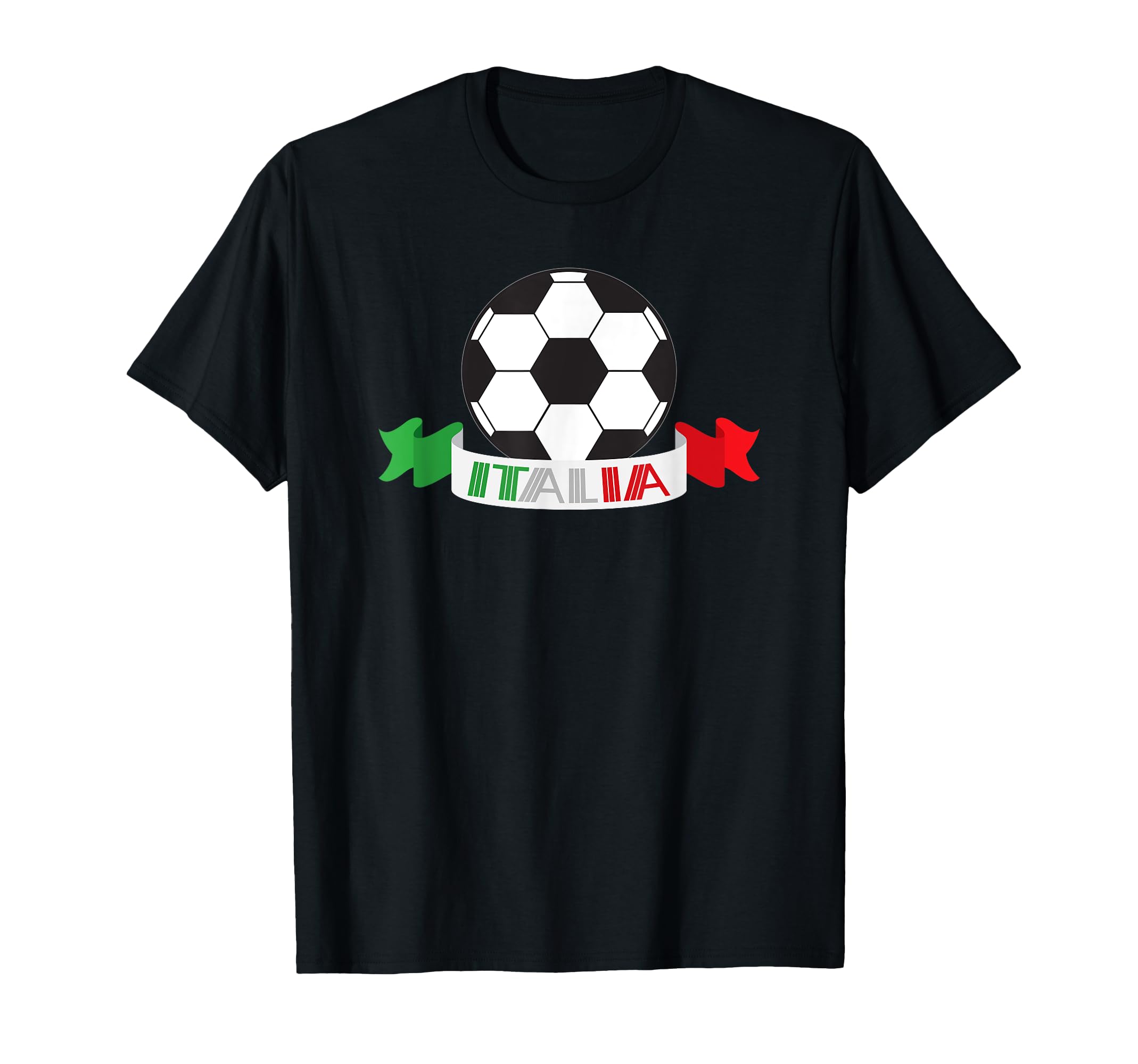 Italy Football Italian Flag Soccer Ball T-Shirt - Graphic Print for Adults - T-Shirt, Sweatshirt, Hoodie