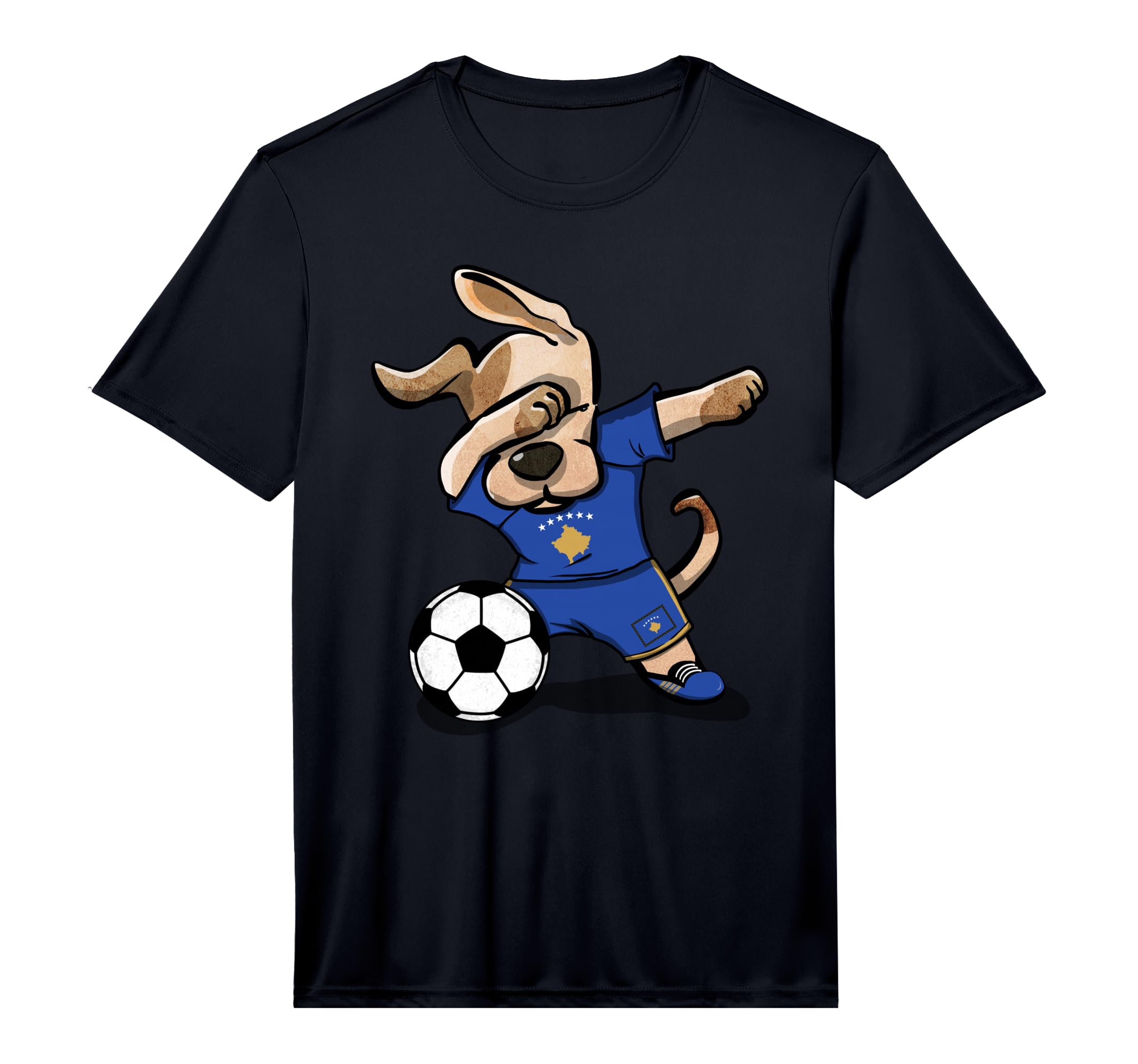 Dog Dabbing Kosovo Soccer Jersey Kosovar T-Shirt - Minimalist Print Unisex - T-Shirt, Sweatshirt, Hoodie