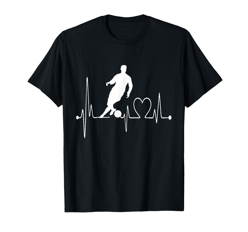 Football Heartbeat Soccer Ekg T-Shirt - Casual Everyday Wear Men Women - T-Shirt, Sweatshirt, Hoodie