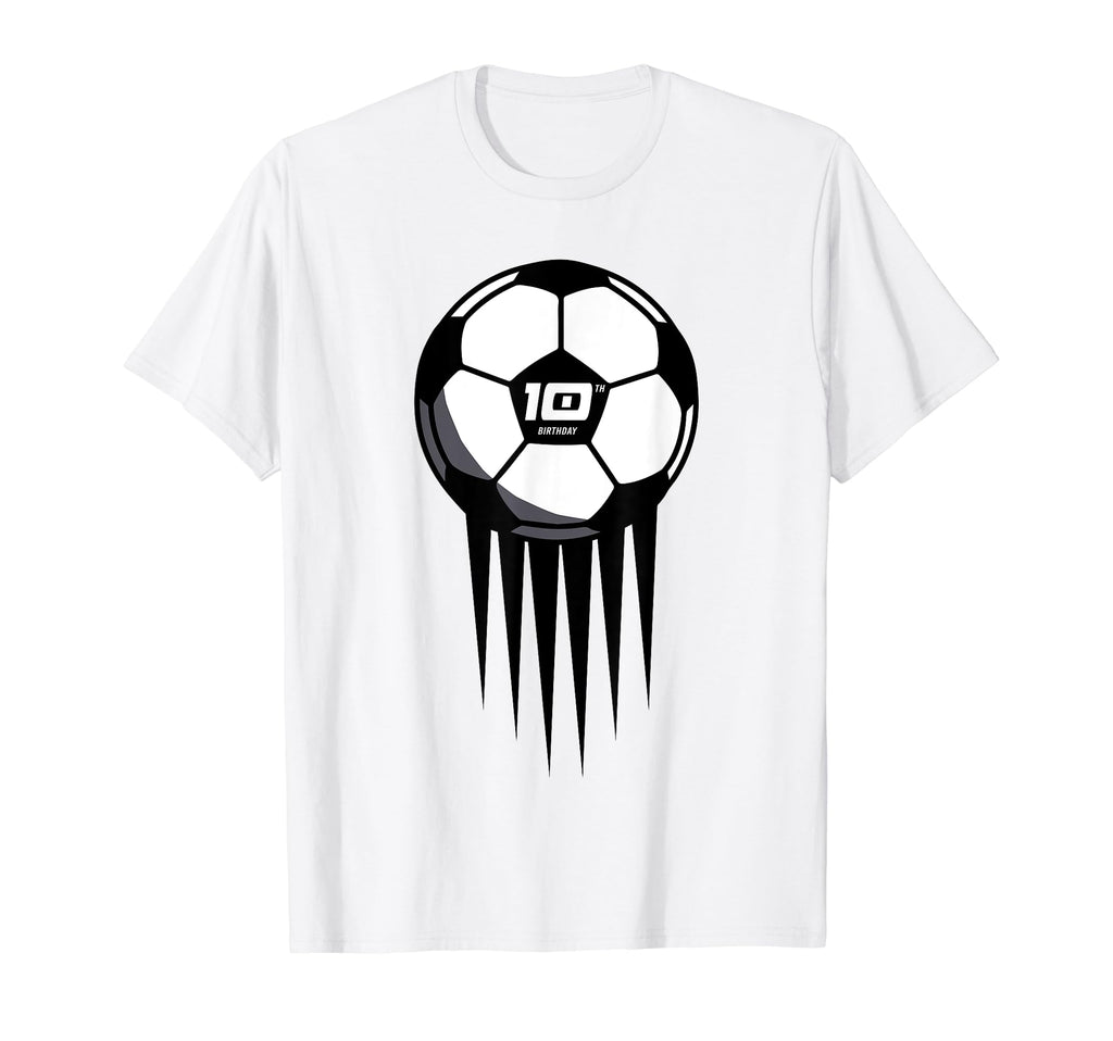 10Th Birthday Soccer 10 Years Old T-Shirt - Unique Graphic Men Women - T-Shirt, Sweatshirt, Hoodie