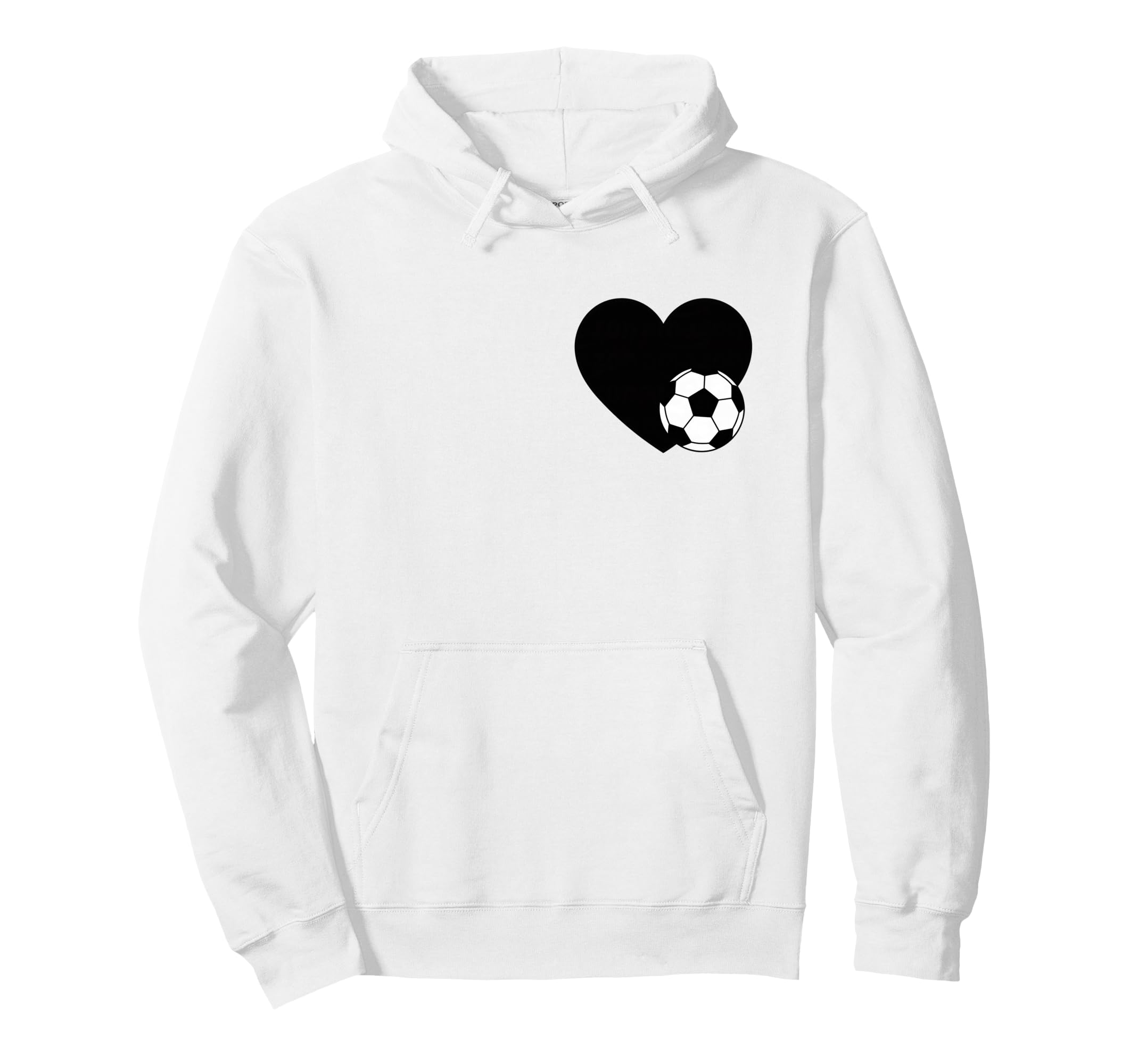 Soccer Love Heart Fans And Players Hoodie - Fun Novelty Design Men Women - T-Shirt, Sweatshirt, Hoodie