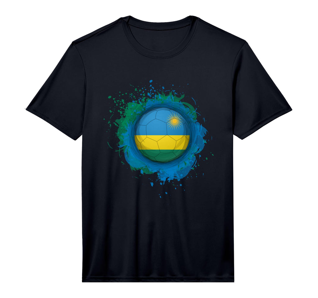 Proud Heritage Rwanda Flag Soccer Ball T-Shirt - Streetwear Style Unisex - T-Shirt, Sweatshirt, Hoodie