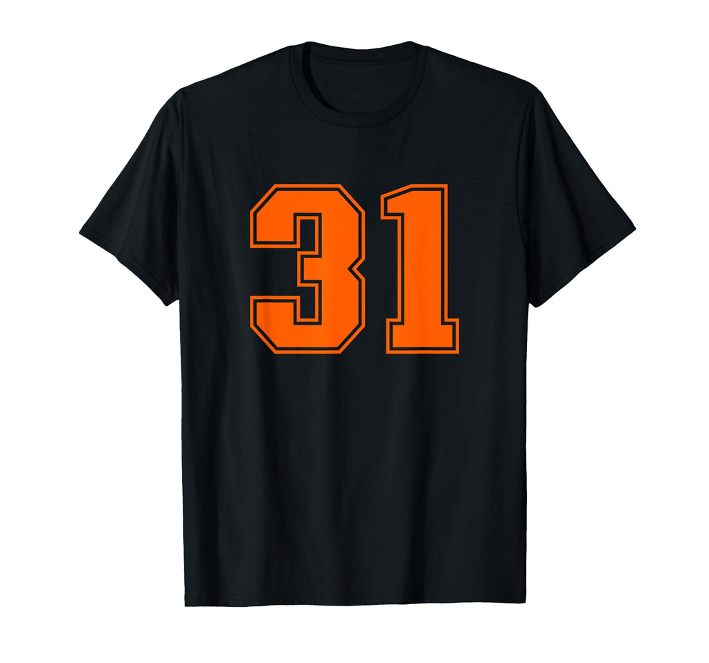 Orange Sports Team Number 31 T-Shirt - Novelty Apparel for Adults - T-Shirt, Sweatshirt, Hoodie