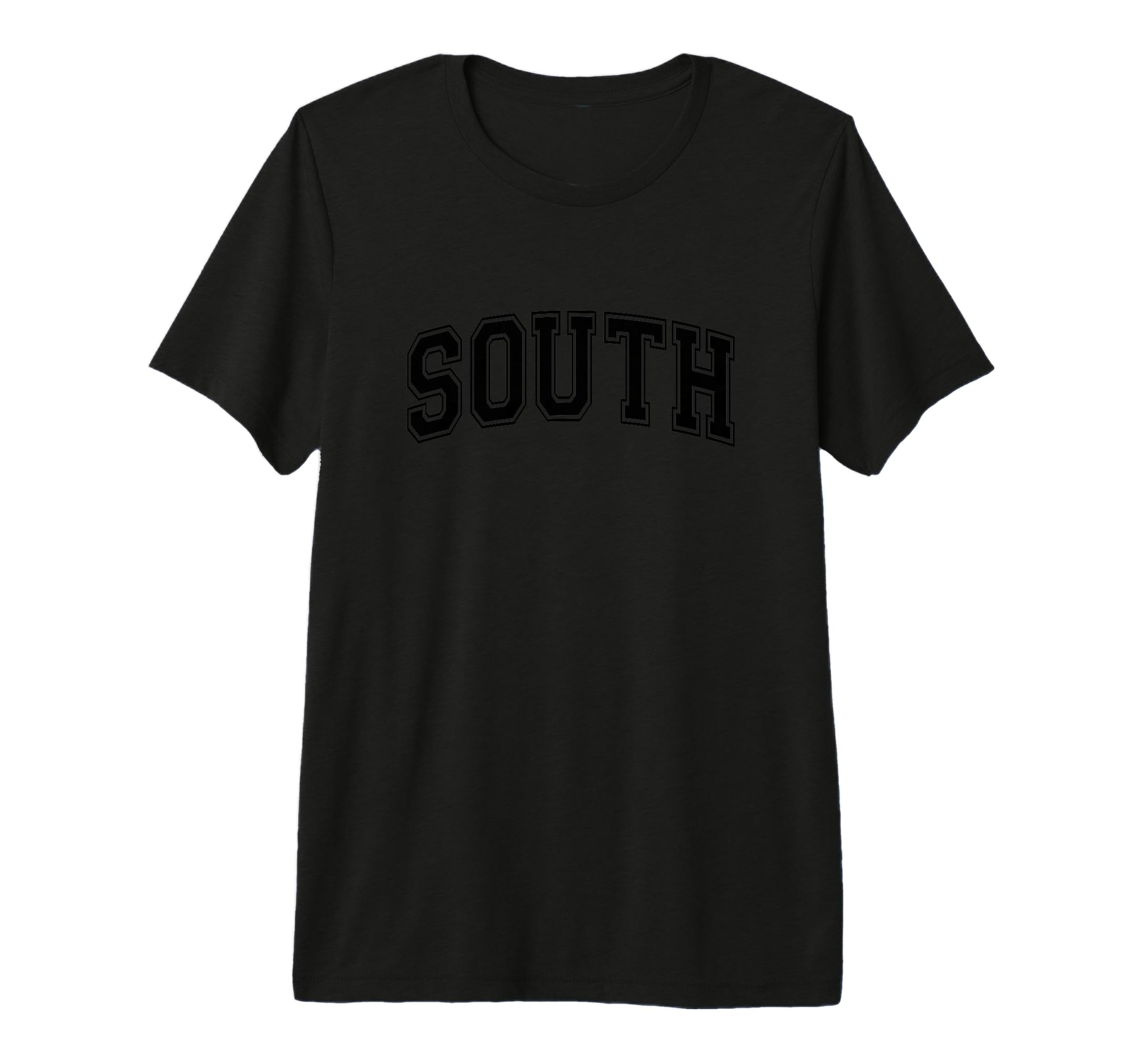 Black South Team Colors Spirit Sports T-Shirt - Minimalist Print Unisex - T-Shirt, Sweatshirt, Hoodie