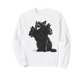 3 Headed Cat Grunge Alt 90S Halloween Sweatshirt - Custom Art Print Unisex - T-Shirt, Sweatshirt, Hoodie