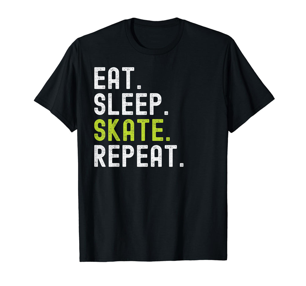 Eat Sleep Skate Repeat Skating T-Shirt - Custom Art Print for Adults - T-Shirt, Sweatshirt, Hoodie