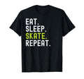 Eat Sleep Skate Repeat Skating T-Shirt - Custom Art Print for Adults - T-Shirt, Sweatshirt, Hoodie