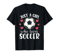 Just Who Loves Soccer Female Player T-Shirt - Graphic Print for Adults - T-Shirt, Sweatshirt, Hoodie