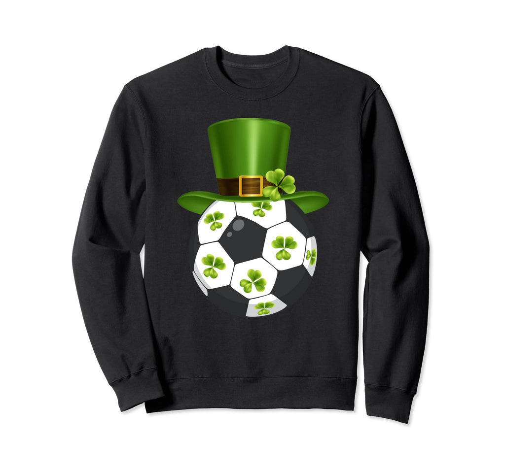 Soccer Ball Shamrock St Patricks Day Sweatshirt - Graphic Print for Adults - T-Shirt, Sweatshirt, Hoodie