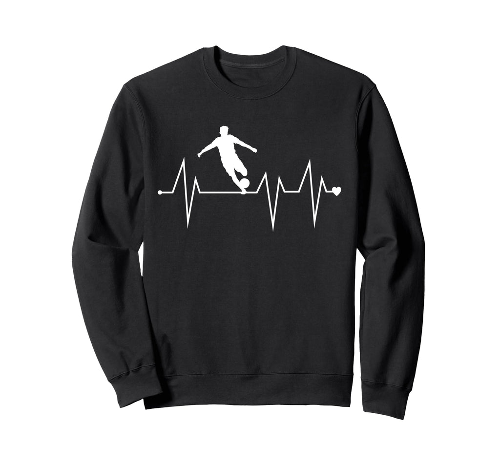 Funny Soccer Player Heartbeat Sweatshirt - Custom Art Print for Adults - T-Shirt, Sweatshirt, Hoodie