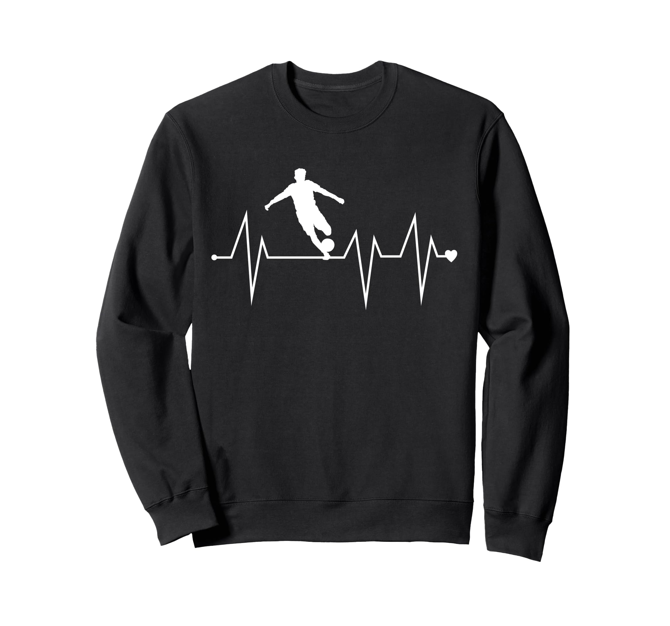 Funny Soccer Player Heartbeat Sweatshirt - Custom Art Print for Adults - T-Shirt, Sweatshirt, Hoodie