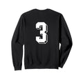Number 3 Backside 80S 90S Team Sweatshirt - Aesthetic Graphic Men Women - T-Shirt, Sweatshirt, Hoodie