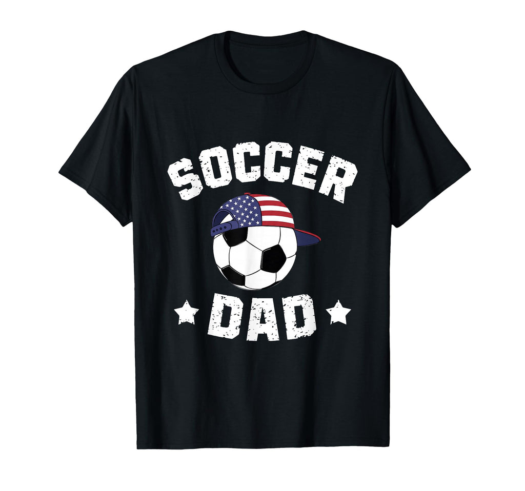 Usa Soccer Dad American Flag T-Shirt - Casual Everyday Wear for Adults - T-Shirt, Sweatshirt, Hoodie