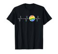Soccer Rainbow Flag Heartbeat Ball T-Shirt - Custom Art Print for Adults - T-Shirt, Sweatshirt, Hoodie