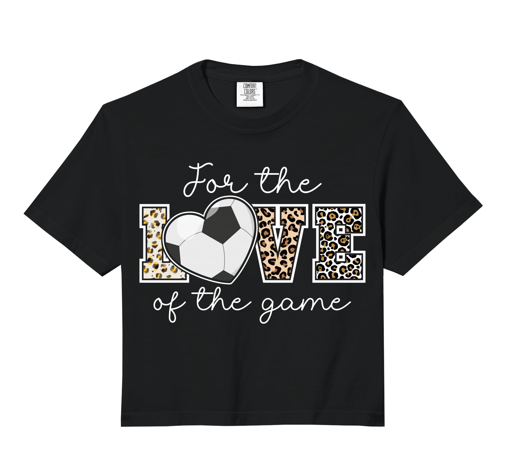 Love Game Soccer Game Day Leopard Sweatshirt - Aesthetic Graphic Men Women - T-Shirt, Sweatshirt, Hoodie