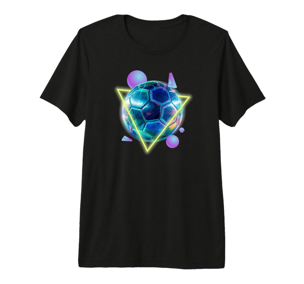 Soccer Ball Futuristic Sport Digital T-Shirt - Trendy Graphic Unisex - T-Shirt, Sweatshirt, Hoodie