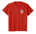Usa Soccer Front Back Crest Red Usmnt T-Shirt - Fun Novelty Design Unisex - T-Shirt, Sweatshirt, Hoodie
