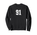 Number 91 80S 90S Soccer Team Jersey Sweatshirt - Aesthetic Graphic Unisex - T-Shirt, Sweatshirt, Hoodie