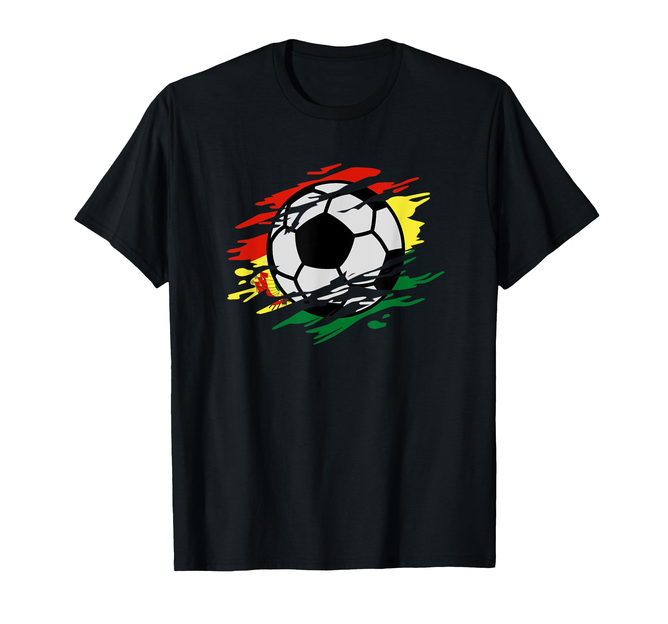 Bolivia Football And Bolivia Flag T-Shirt - Casual Everyday Wear for Adults - T-Shirt, Sweatshirt, Hoodie