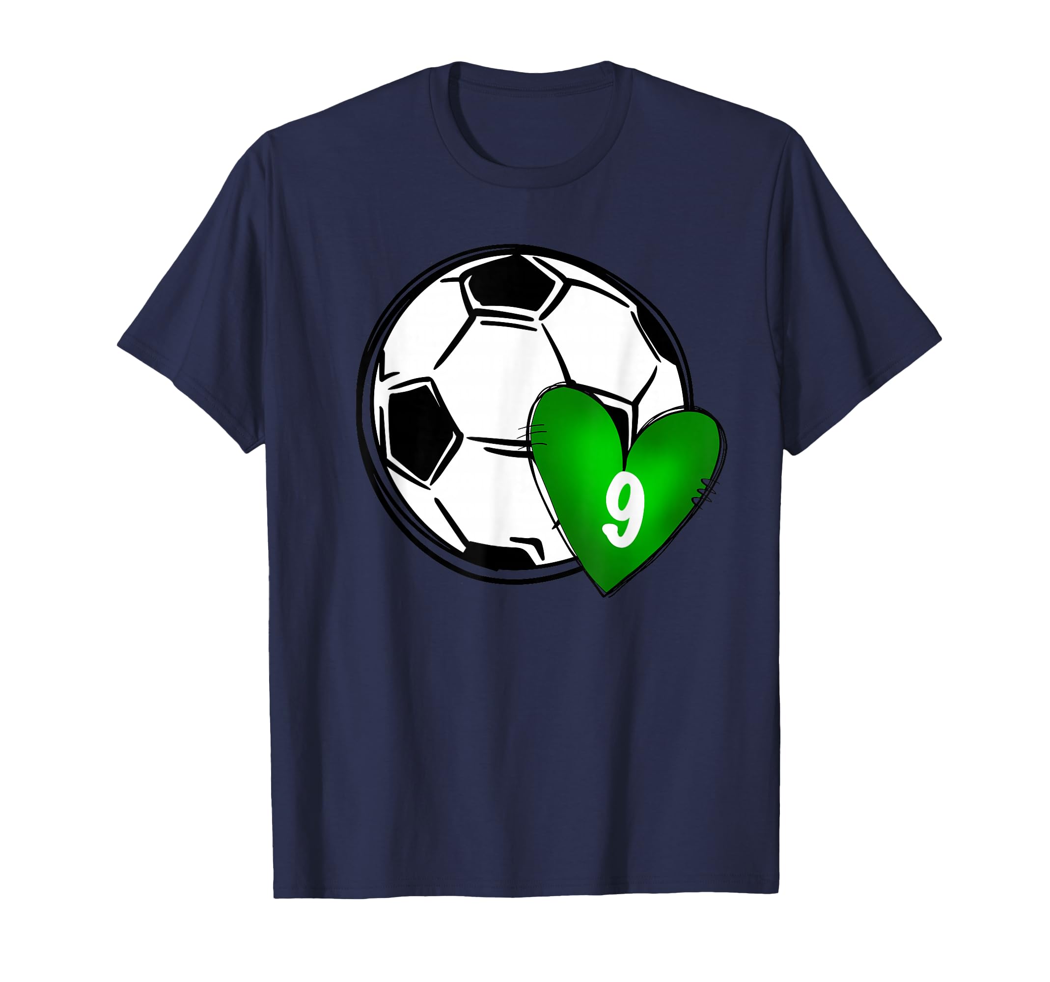 Womens Custom Soccer Mom Number 9 Heart T-Shirt - Minimalist Print Unisex - T-Shirt, Sweatshirt, Hoodie
