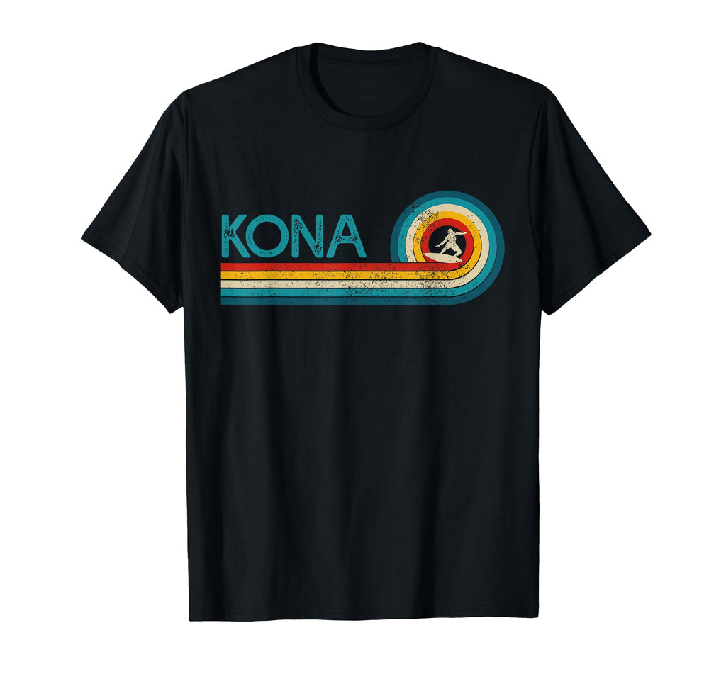 Kona Hawaii Surfer Souvenir Surf T-Shirt - Custom Art Print Men Women - T-Shirt, Sweatshirt, Hoodie