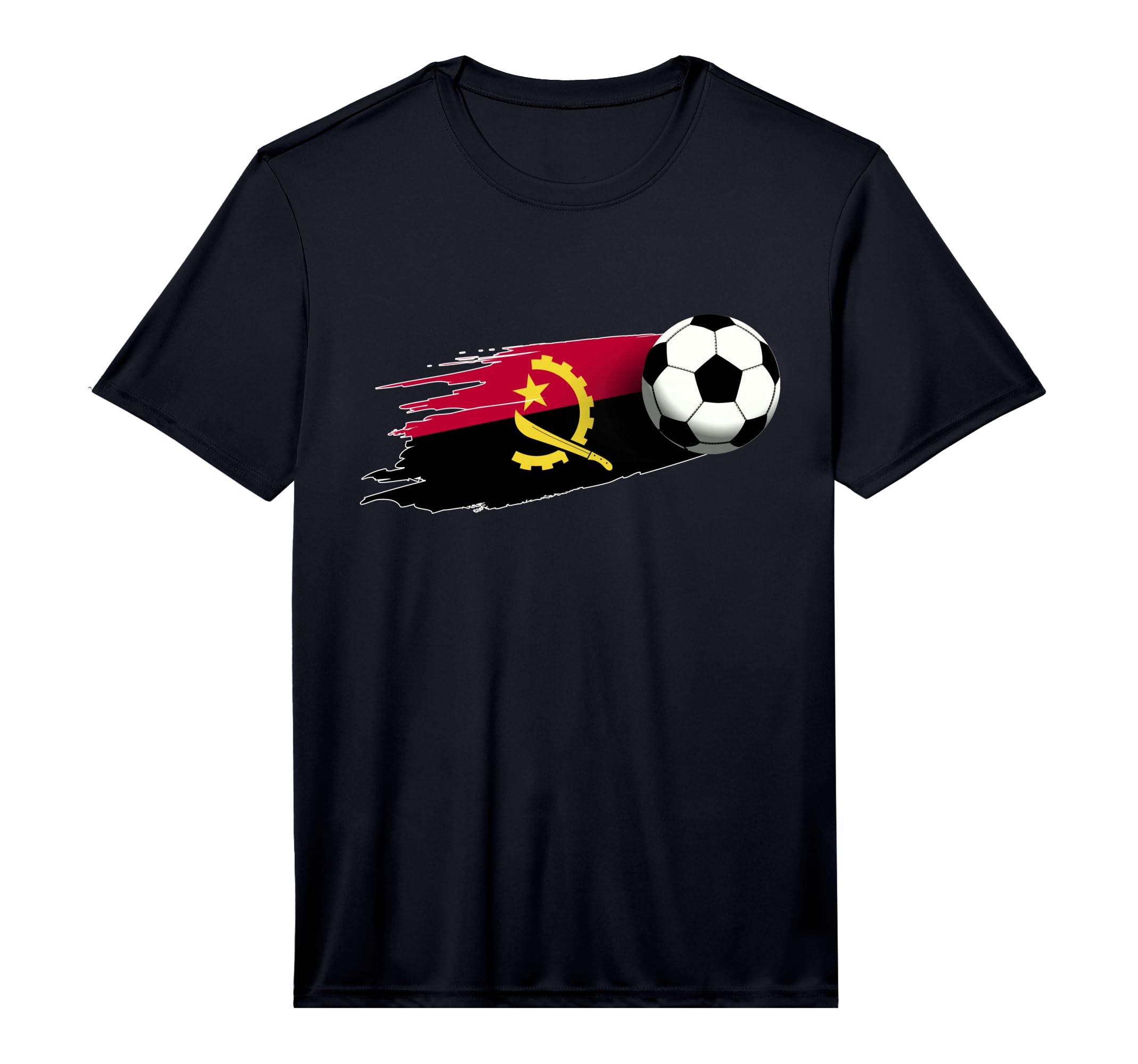 Mens Angola Flag Angolan Soccer Flag T-Shirt - Novelty Apparel Men Women - T-Shirt, Sweatshirt, Hoodie
