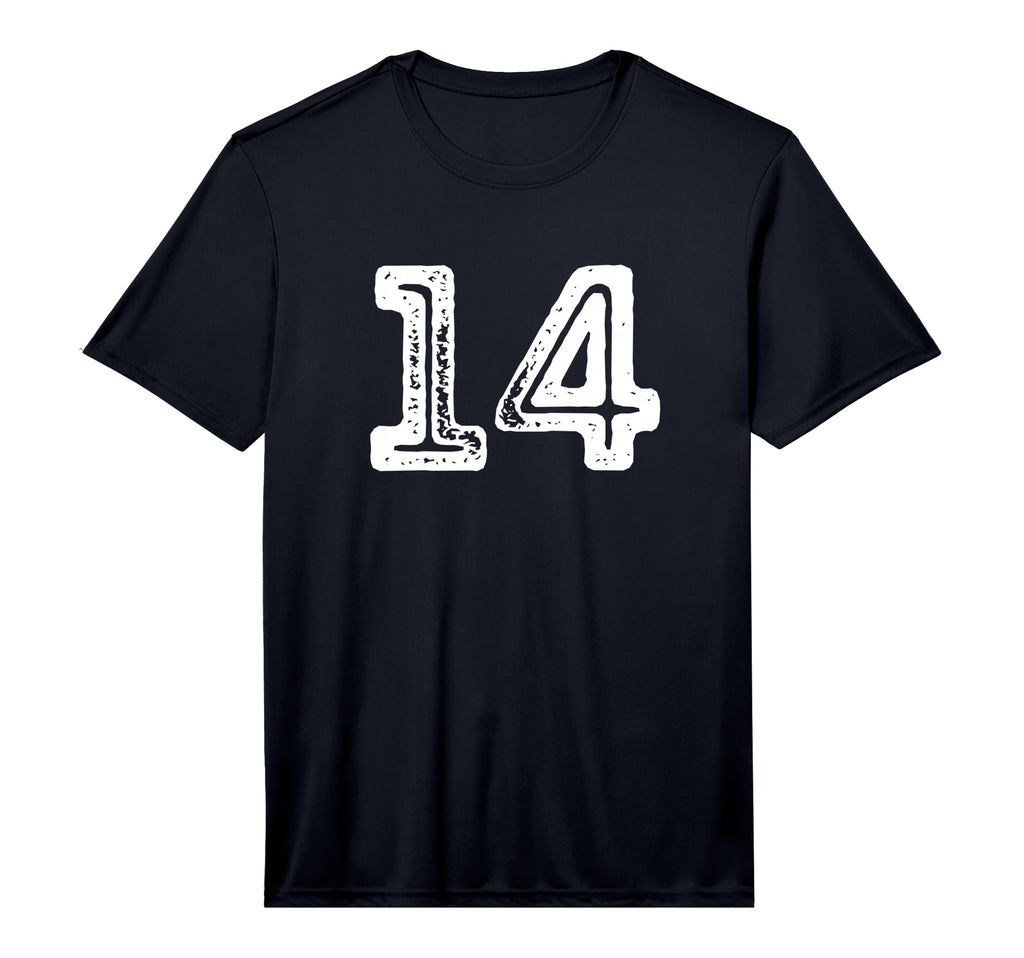 Number 14 White Number Performance T-Shirt - Unique Graphic Men Women - T-Shirt, Sweatshirt, Hoodie