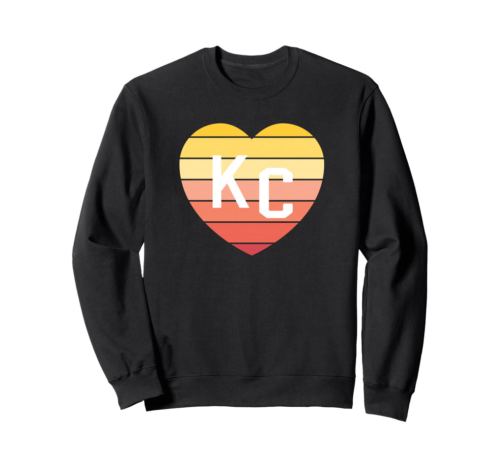 Heart Kc Sun Red Yellow Kc Heart Love Sweatshirt - Graphic Print Men Women - T-Shirt, Sweatshirt, Hoodie