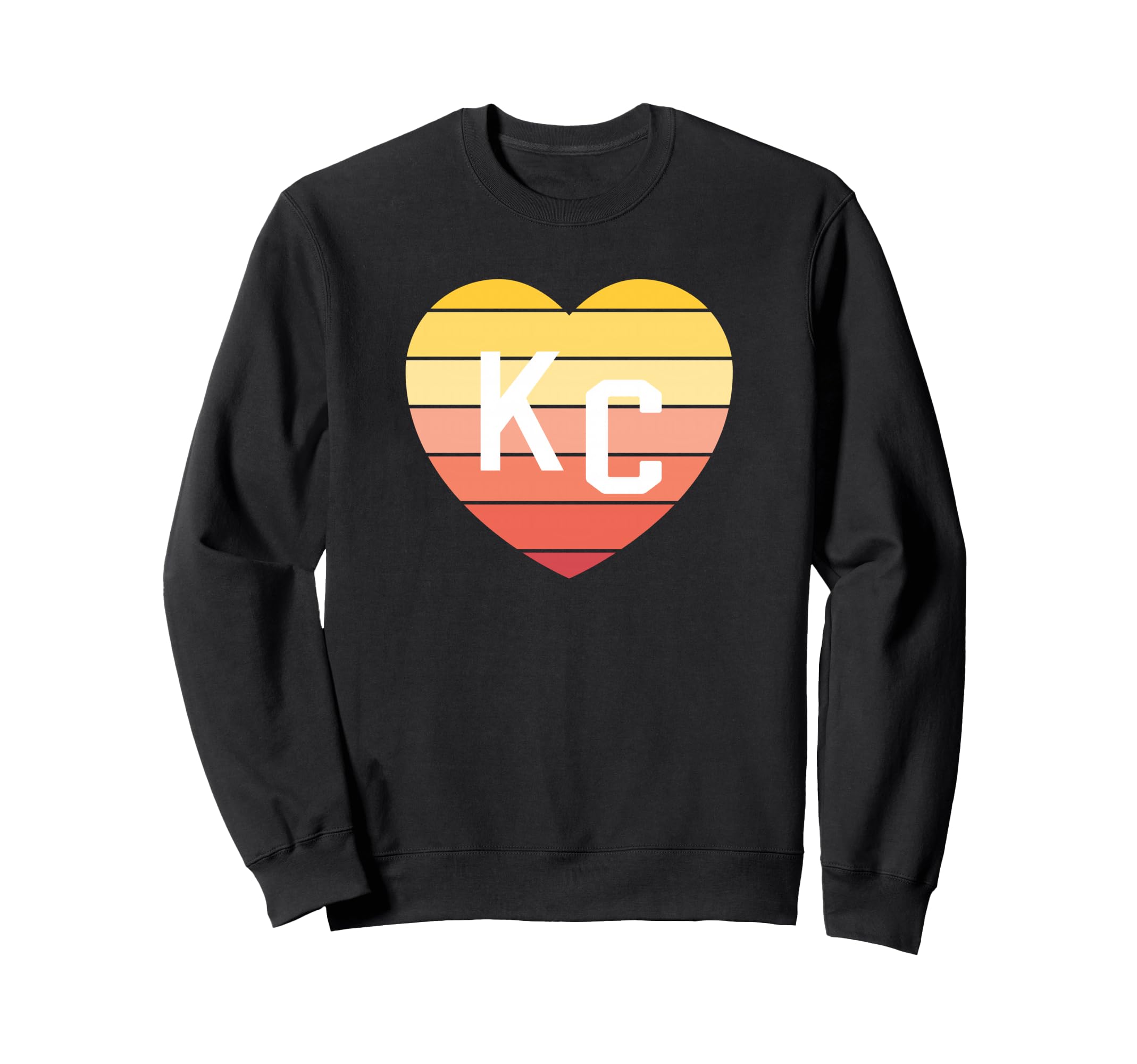 Heart Kc Sun Red Yellow Kc Heart Love Sweatshirt - Graphic Print Men Women - T-Shirt, Sweatshirt, Hoodie
