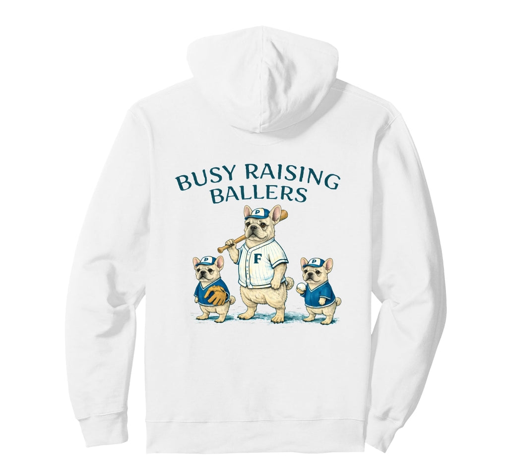 Busy Raising Baller Baseball Softball Hoodie - Unique Graphic Men Women - T-Shirt, Sweatshirt, Hoodie