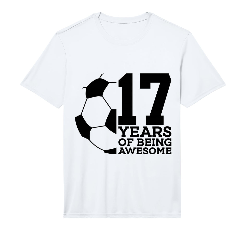 Mens 17 Years Being Awesome Soccer 17Th T-Shirt - Graphic Print Unisex - T-Shirt, Sweatshirt, Hoodie
