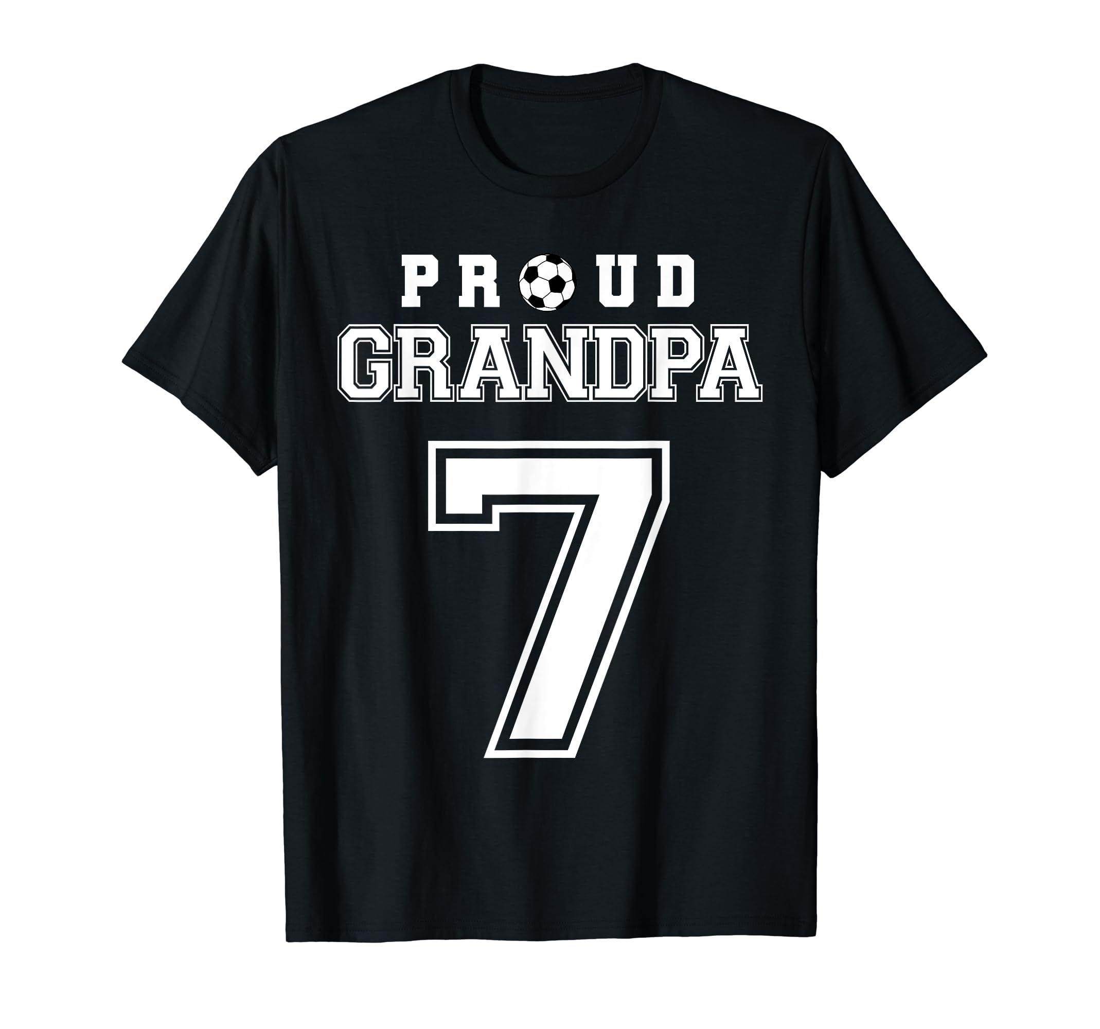Number 7 Custom Proud Soccer Futbol T-Shirt - Minimalist Print Unisex - T-Shirt, Sweatshirt, Hoodie