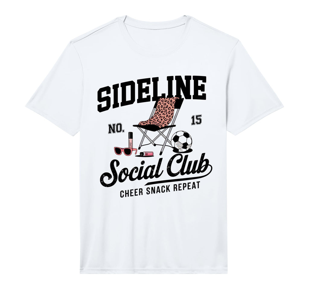 Sideline Social Club Soccer Mom Game Day T-Shirt - Custom Art Print Unisex - T-Shirt, Sweatshirt, Hoodie