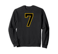 Yellow Black Sport Team Number 7 Sweatshirt - Novelty Apparel Men Women - T-Shirt, Sweatshirt, Hoodie
