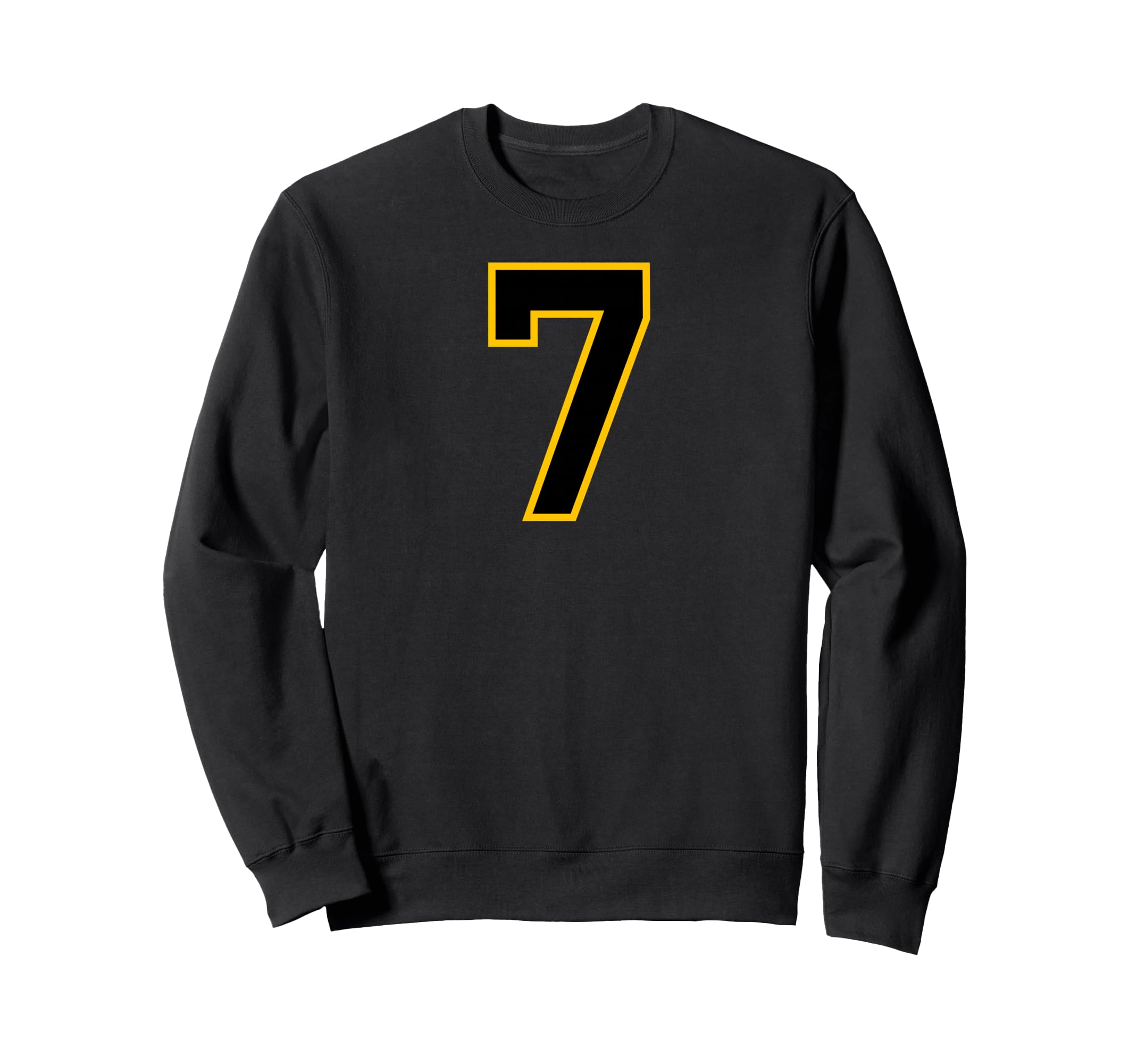 Yellow Black Sport Team Number 7 Sweatshirt - Novelty Apparel Men Women - T-Shirt, Sweatshirt, Hoodie