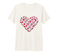 Heart Shaped Soccer Ball Pattern Tri T-Shirt - Trendy Graphic for Adults - T-Shirt, Sweatshirt, Hoodie