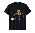 Pumpkin Skeleton Soccer Player T-Shirt - Unique Graphic Men Women - T-Shirt, Sweatshirt, Hoodie