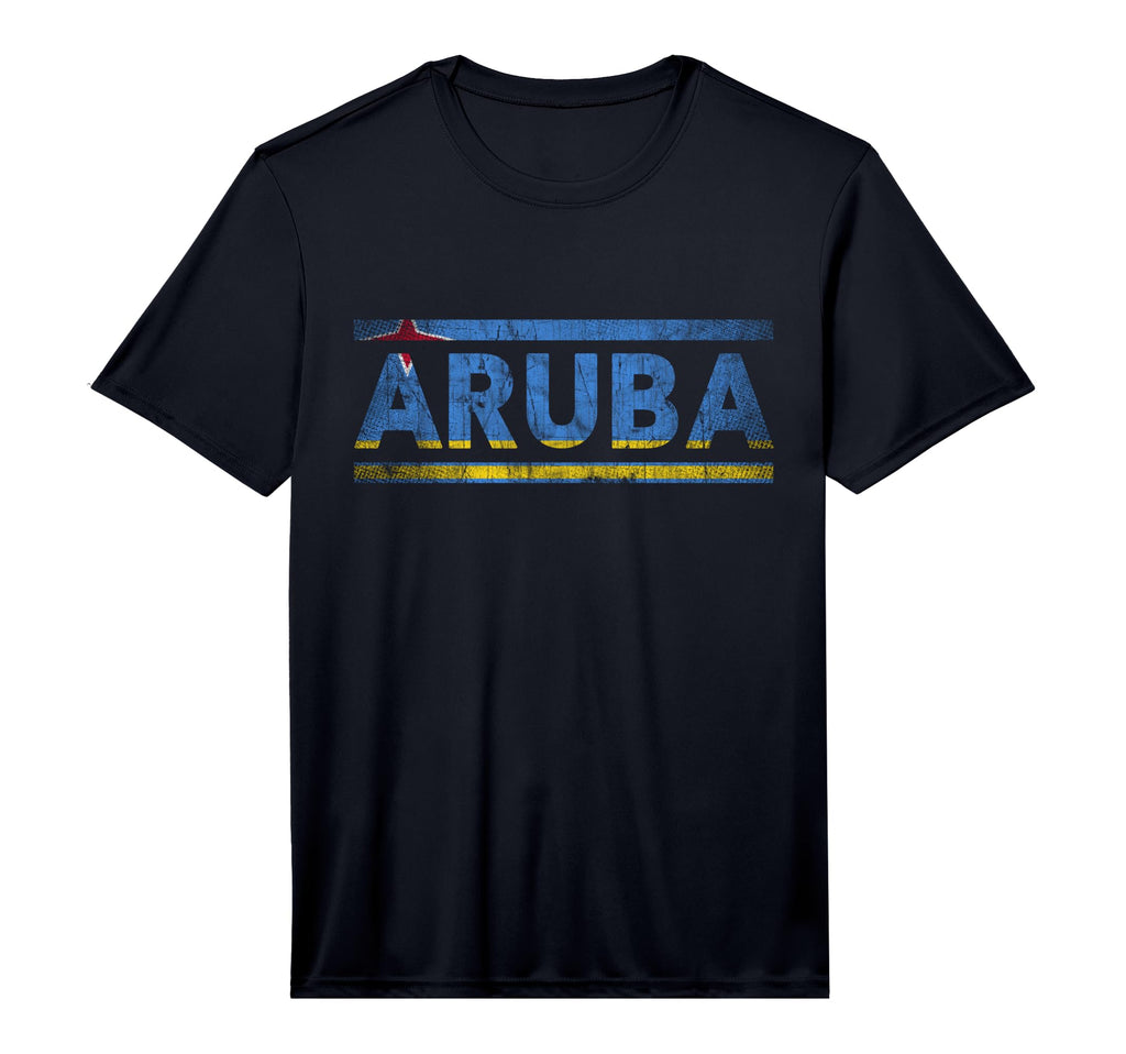 Aruba Flag Aruban Distressed Performance T-Shirt - Graphic Print for Adults - T-Shirt, Sweatshirt, Hoodie