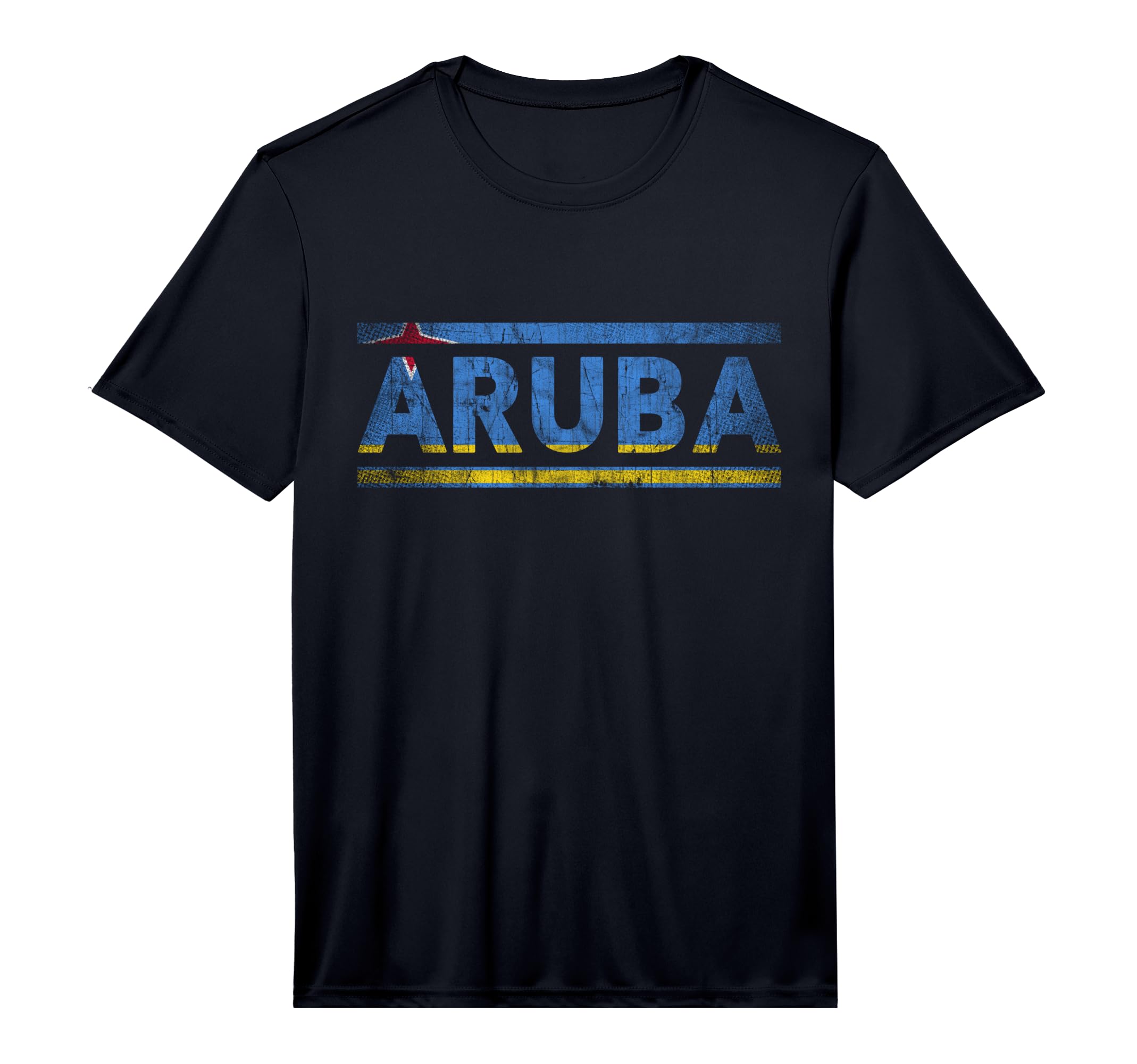 Aruba Flag Aruban Distressed Performance T-Shirt - Graphic Print for Adults - T-Shirt, Sweatshirt, Hoodie