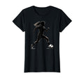 Soccer Player Silhouette Womens T-Shirt - Fun Novelty Design Men Women - T-Shirt, Sweatshirt, Hoodie