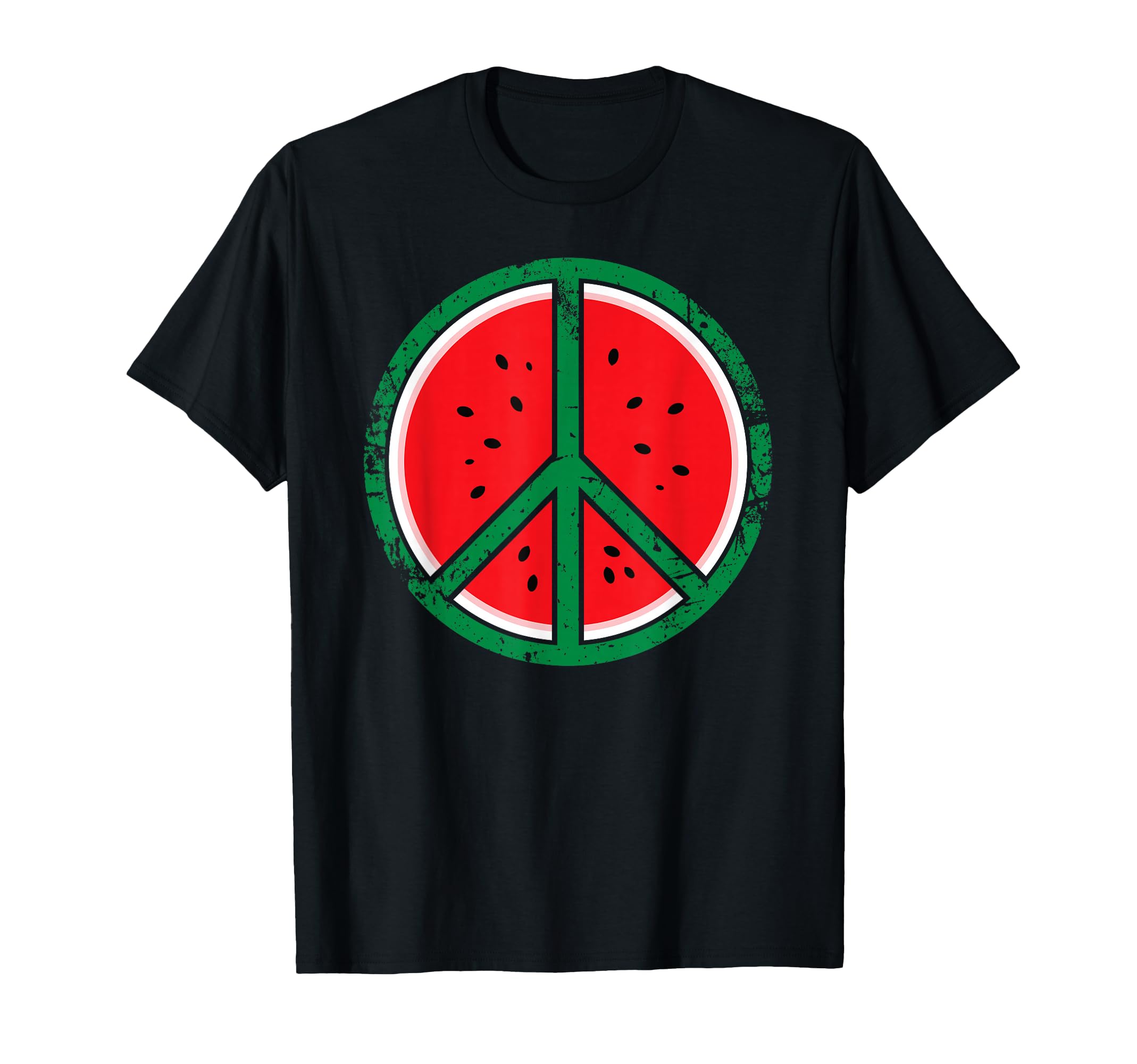 Watermelon Peace Symbol Hippie T-Shirt - Aesthetic Graphic Men Women - T-Shirt, Sweatshirt, Hoodie