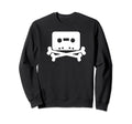 Cassette Tape Skull And Cross Bones Sweatshirt - Minimalist Print Men Women - T-Shirt, Sweatshirt, Hoodie