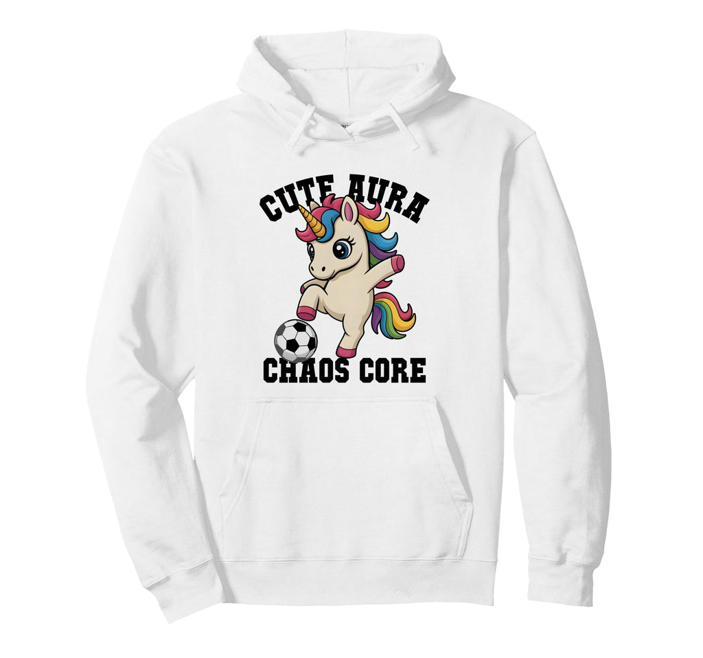 Aura Soccer Unicorn Chaos Core Just Who Hoodie - Fun Novelty Design Unisex - T-Shirt, Sweatshirt, Hoodie