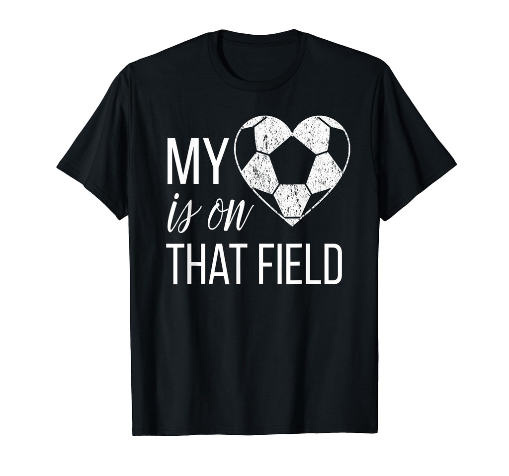 Soccer Mom My Heart Is That Soccer T-Shirt - Trendy Graphic for Adults - T-Shirt, Sweatshirt, Hoodie