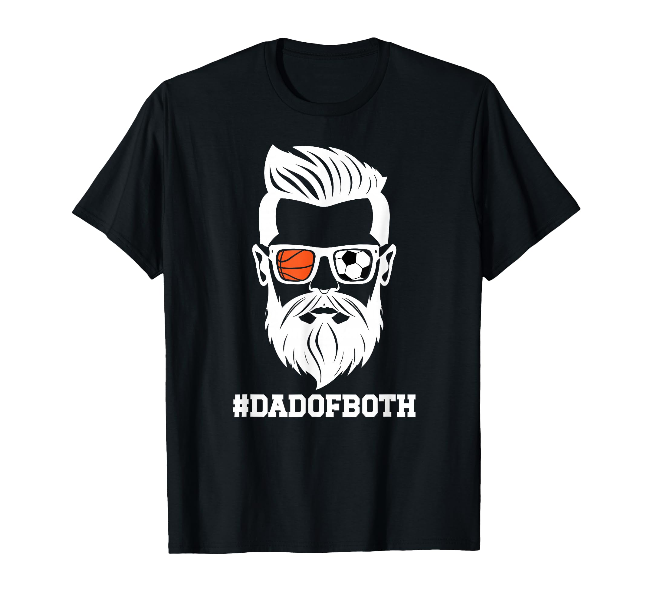 Dad Both Soccer Basketball Dad T-Shirt - Aesthetic Graphic for Adults - T-Shirt, Sweatshirt, Hoodie