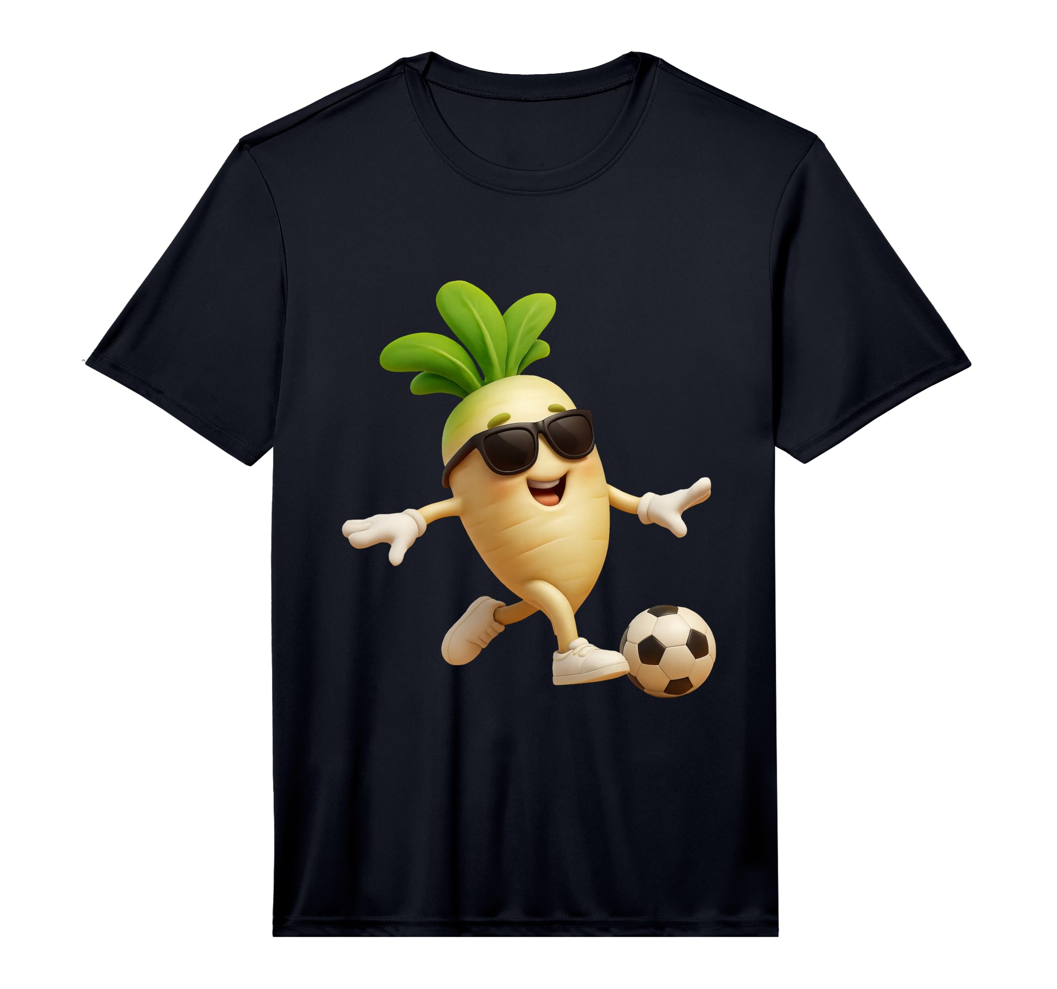 Mens Daikon Radish Soccer Vegetable T-Shirt - Unique Graphic for Adults - T-Shirt, Sweatshirt, Hoodie