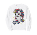 Kawaii Soccer Just Who Loves Unicorns Sweatshirt - Unique Graphic Unisex - T-Shirt, Sweatshirt, Hoodie