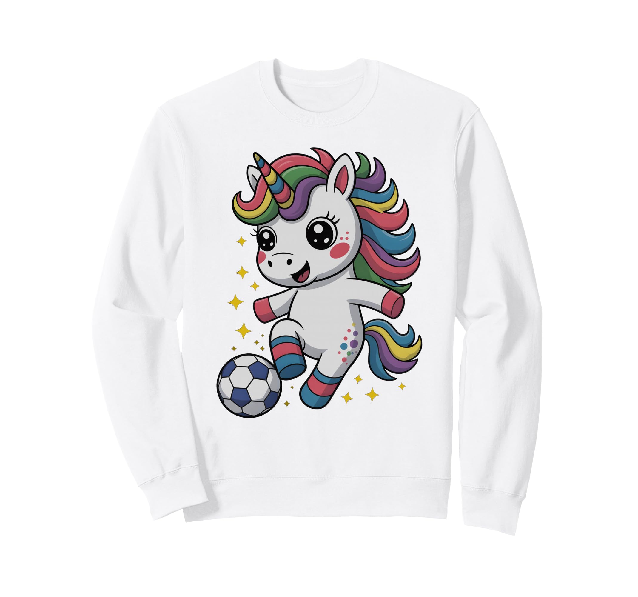 Kawaii Soccer Just Who Loves Unicorns Sweatshirt - Unique Graphic Unisex - T-Shirt, Sweatshirt, Hoodie